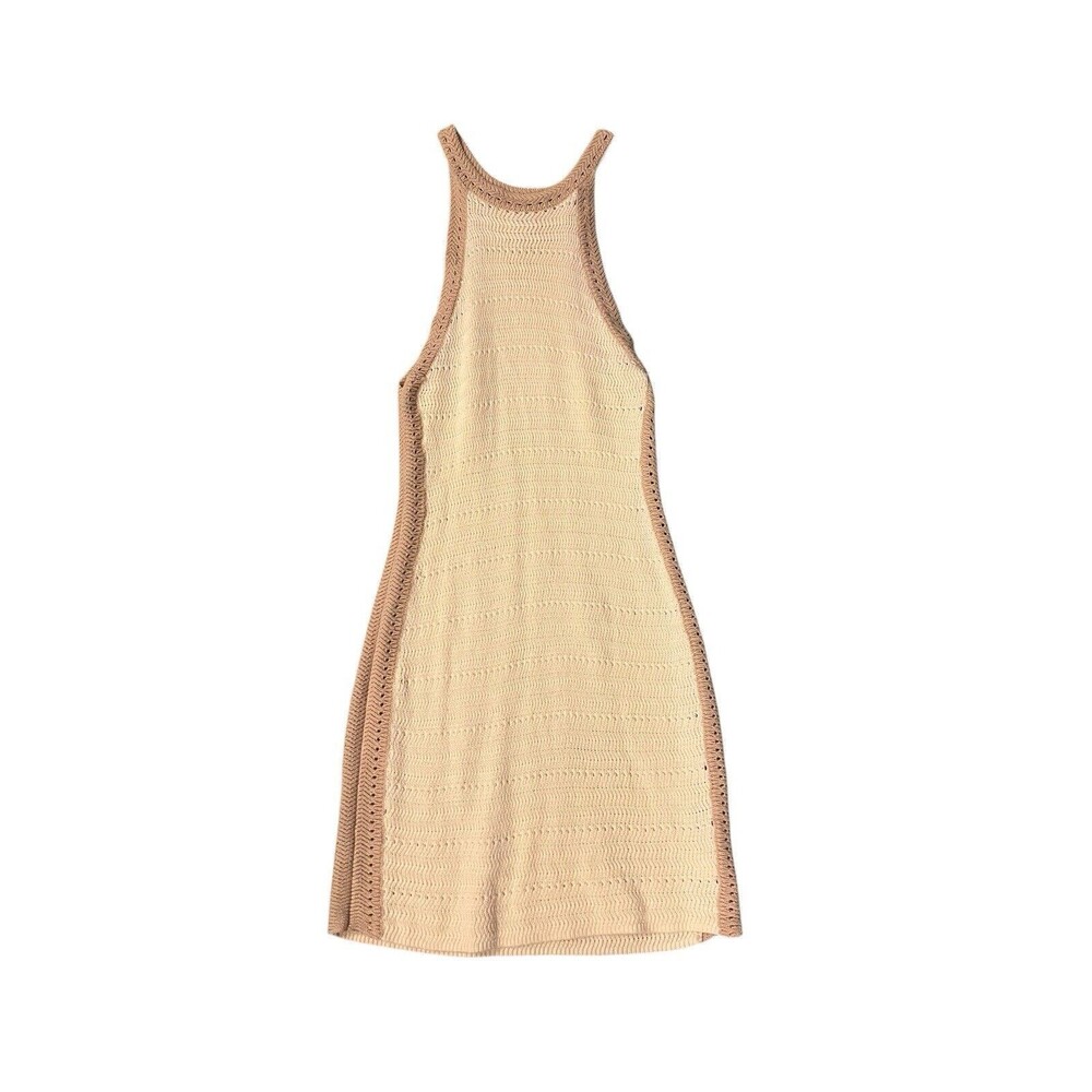The Normal Brand Open Knit Carmen Dress in Carmel Womens Size‎ Med